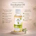 Eucalyptus Oil by Vedsun – 100% Pure Essential Oil for Cold, Pain Relief & Respiratory Support