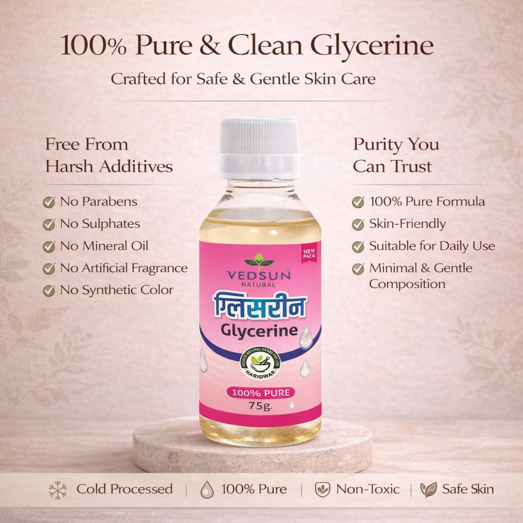 Glycerine by Vedsun – 100% Pure Vegetable Glycerin for Skin Hydration & Glow