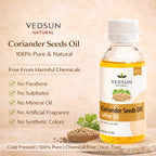 Coriander Seed Oil by Vedsun – 100% Pure Dhaniya Oil for Digestion, Skin & Aromatherapy