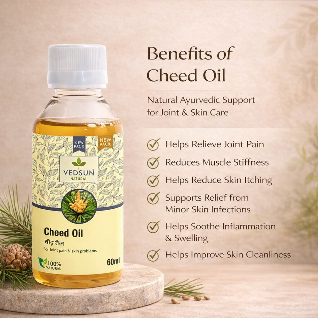 Cheed Oil by Vedsun – 100% Pure Pine Essential  Oil for Cleaning, Aromatherapy & Wellness