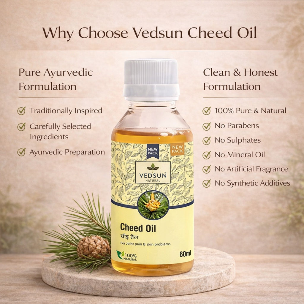 Cheed Oil by Vedsun – 100% Pure Pine Essential  Oil for Cleaning, Aromatherapy & Wellness