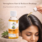 Castor Oil by Vedsun – 100% Pure Cold Pressed Oil for Hair Growth & Skin Nourishment