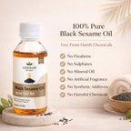 Black Sesame Oil – Natural Cold Pressed Black Til Oil for Abhyanga, Joint Care & Body Massage