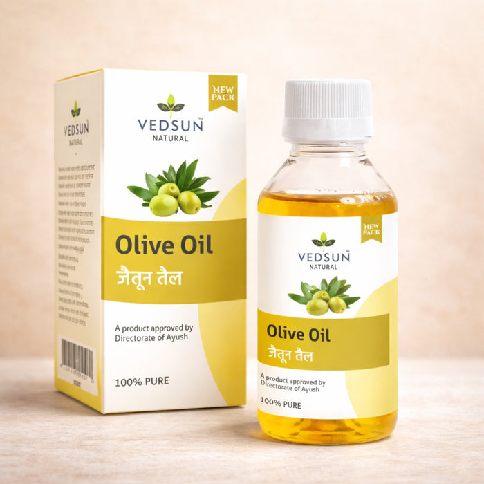 Olive Oil by Vedsun – 100% Pure Extra Virgin Oil for Cooking, Hair & Skin Care