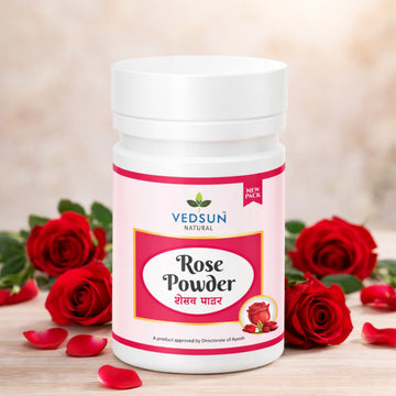 Rose Powder by Vedsun – 100% Pure Rose Petal Powder for Face Pack, Skin Glow & Care