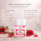 Rose Powder by Vedsun – 100% Pure Rose Petal Powder for Face Pack, Skin Glow & Care