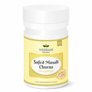 Safed Musli Churna by Vedsun – 100% Pure Powder for Stamina, Strength & Wellness