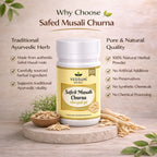 Safed Musli Churna by Vedsun – 100% Pure Powder for Stamina, Strength & Wellness