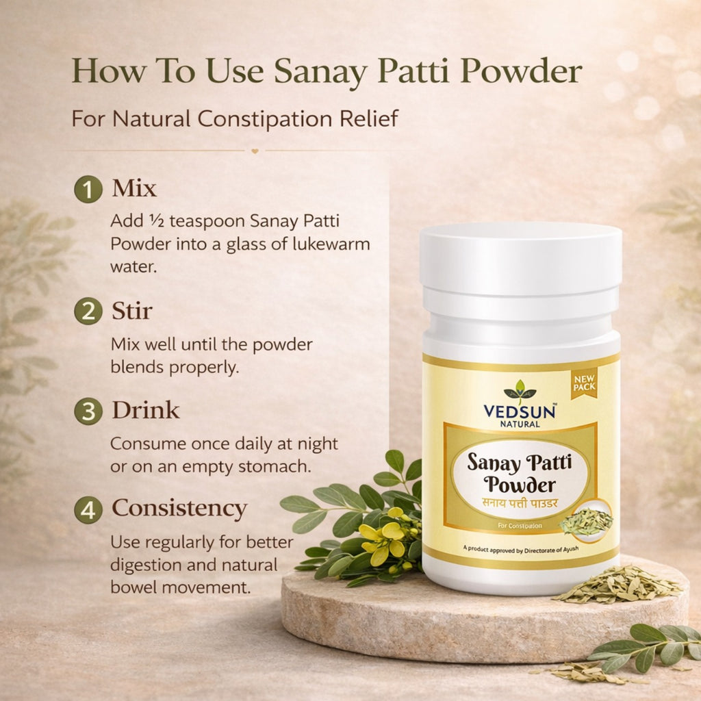 Sanay Patti Powder by Vedsun – 100% Pure Senna Powder Powder for Digestion & Wellness