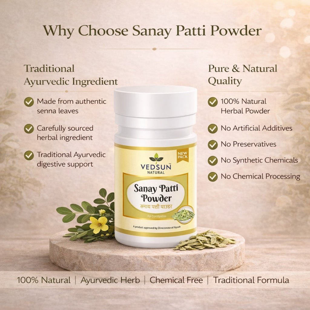 Sanay Patti Powder by Vedsun – 100% Pure Senna Powder Powder for Digestion & Wellness