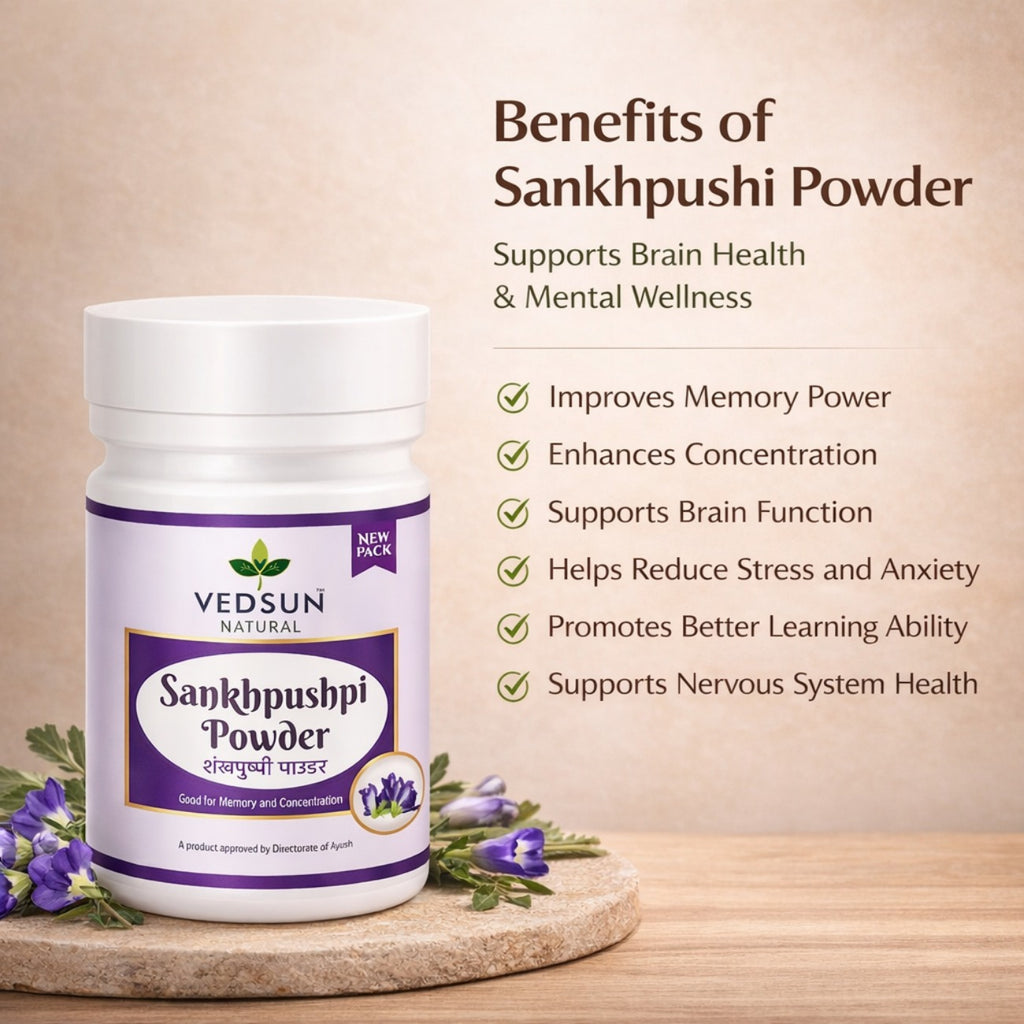 Shankhpushpi Powder by Vedsun – 100% Pure Churna for Memory, Mind Calm & Focus