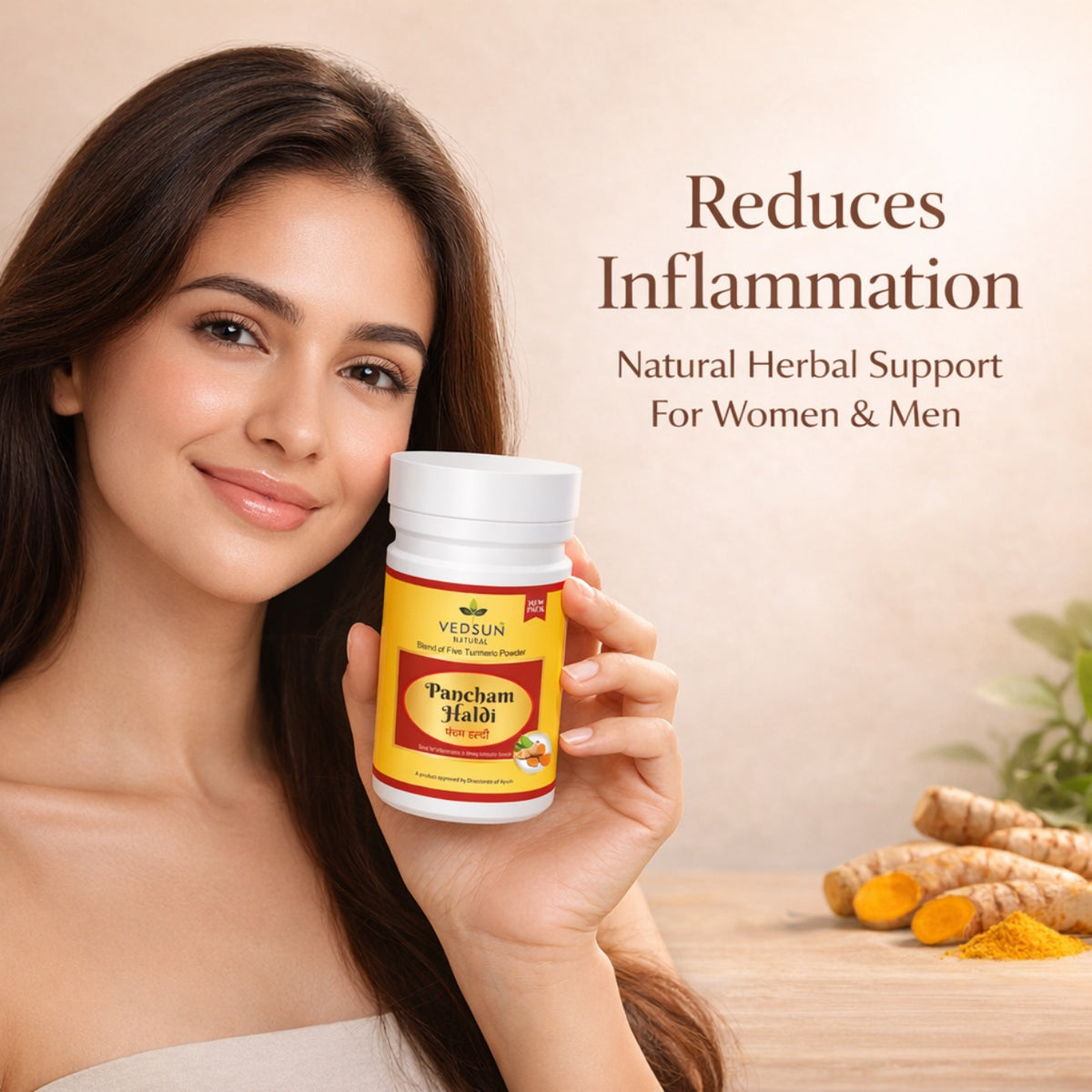 Pancham Haldi by Vedsun – 100% Pure Turmeric Powder for Skin Glow & Ayurvedic Use