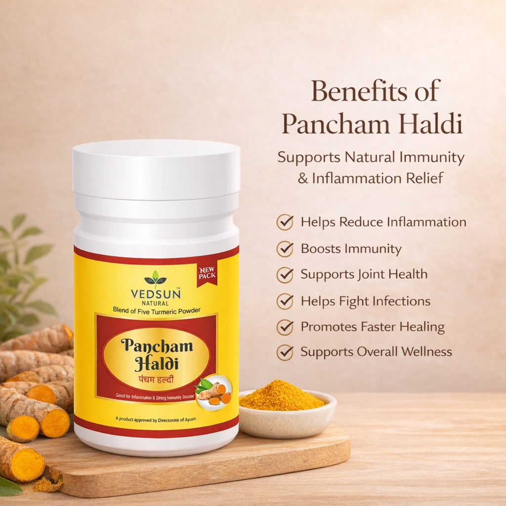 Pancham Haldi by Vedsun – 100% Pure Turmeric Powder for Skin Glow & Ayurvedic Use
