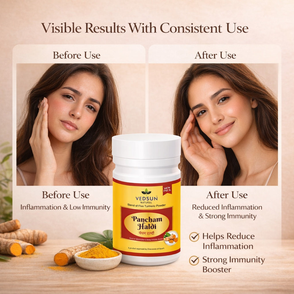 Pancham Haldi by Vedsun – 100% Pure Turmeric Powder for Skin Glow & Ayurvedic Use
