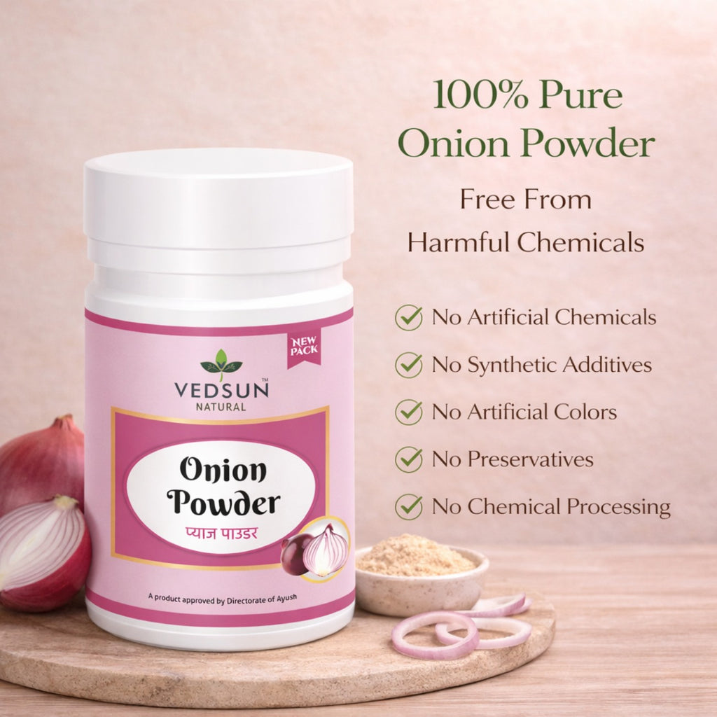 Onion Powder by Vedsun – 100% Pure Natural Hair Growth & Hair Fall Control Powder