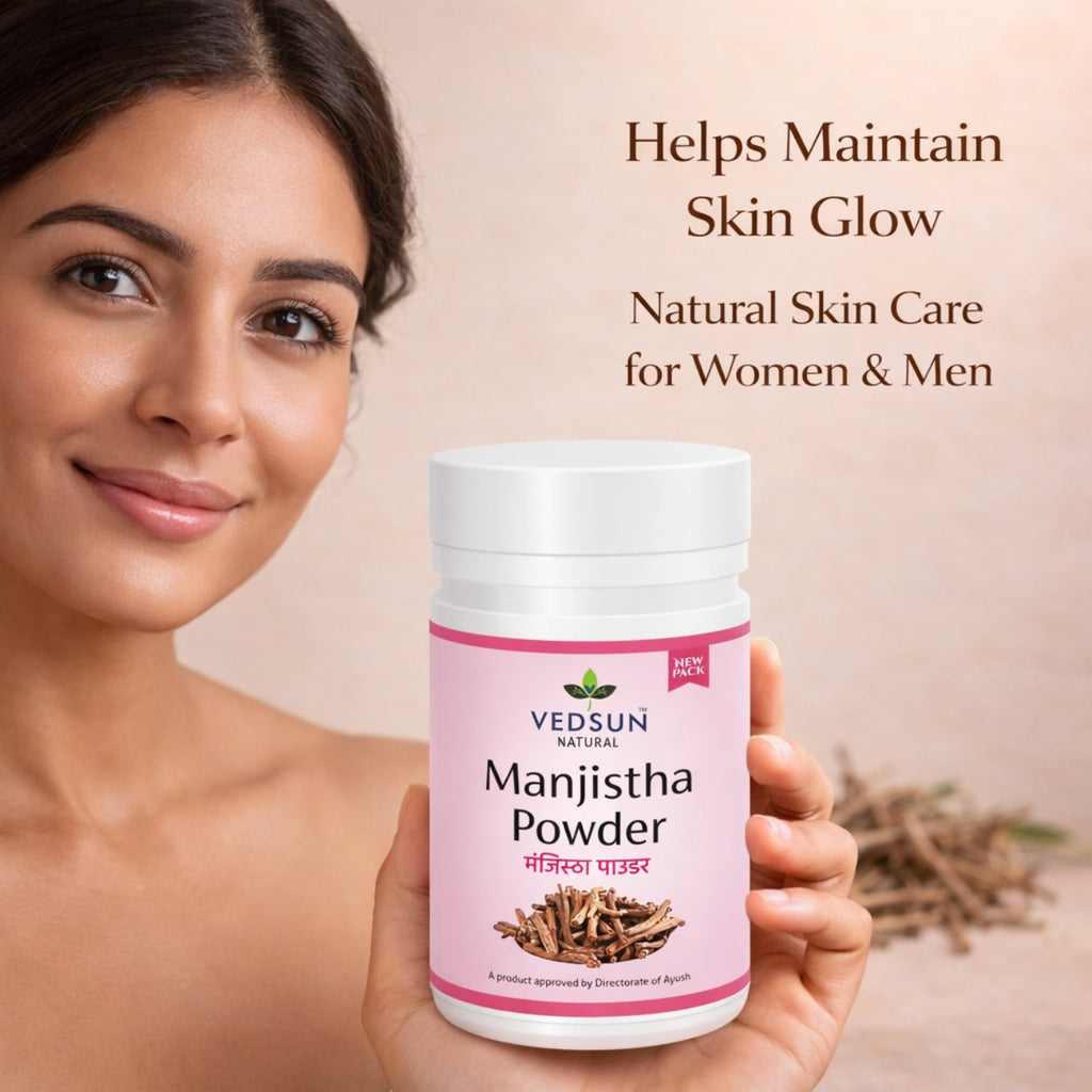 Manjistha Powder by Vedsun – 100% Pure Ayurvedic Churna for Skin Brightening & Detox