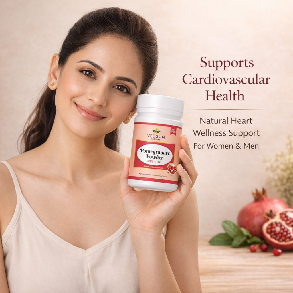 Pomegranate Powder by Vedsun – 100% Pure Anar Powder for Skin Glow & Anti-Aging Care