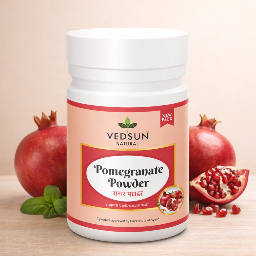 Pomegranate Powder by Vedsun – 100% Pure Anar Powder for Skin Glow & Anti-Aging Care
