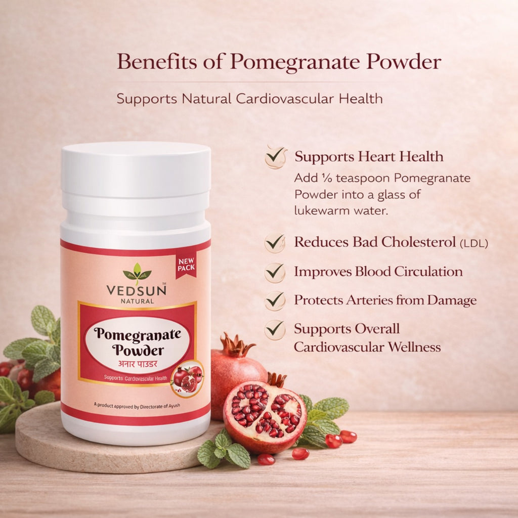 Pomegranate Powder by Vedsun – 100% Pure Anar Powder for Skin Glow & Anti-Aging Care