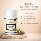Kali Musli Churna by Vedsun – 100% Pure Black Musli Powder for Stamina & Energy Support