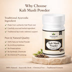 Kali Musli Churna by Vedsun – 100% Pure Black Musli Powder for Stamina & Energy Support