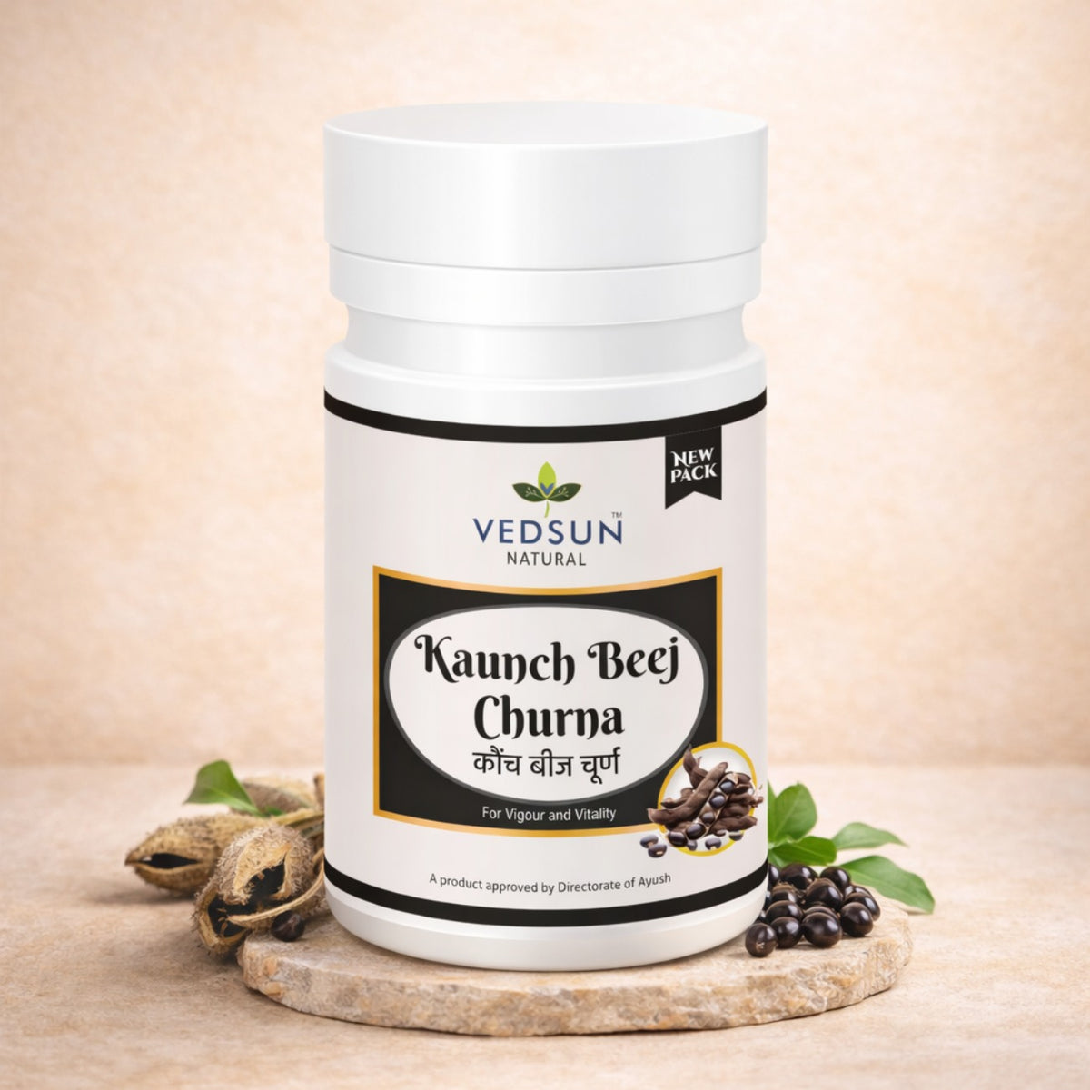 Kaunch Beej Churna by Vedsun – 100% Pure Mucuna Pruriens Powder for Stamina & Vitality