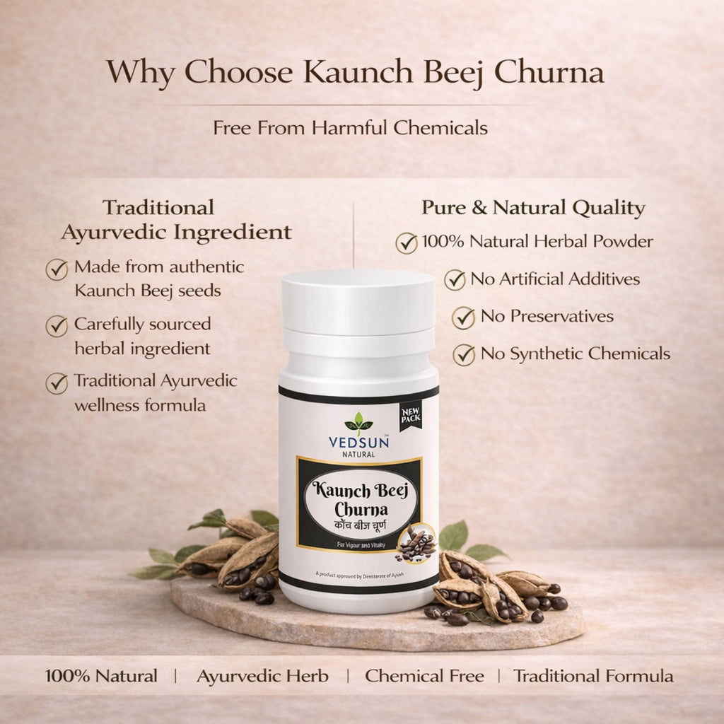 Kaunch Beej Churna by Vedsun – 100% Pure Mucuna Pruriens Powder for Stamina & Vitality