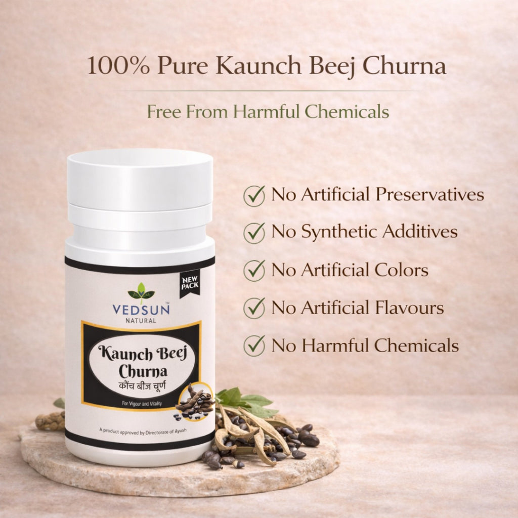 Kaunch Beej Churna by Vedsun – 100% Pure Mucuna Pruriens Powder for Stamina & Vitality