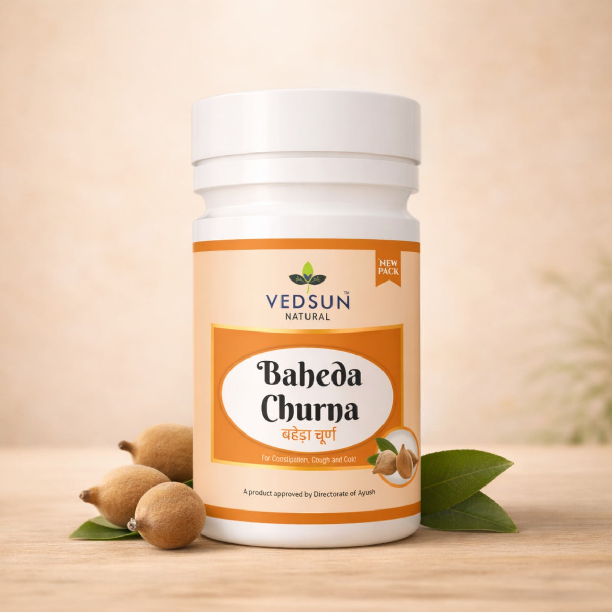 Baheda Churna 100gm by Vedsun – 100% Pure Bibhitaki Powder for Gut Health & Detox Support