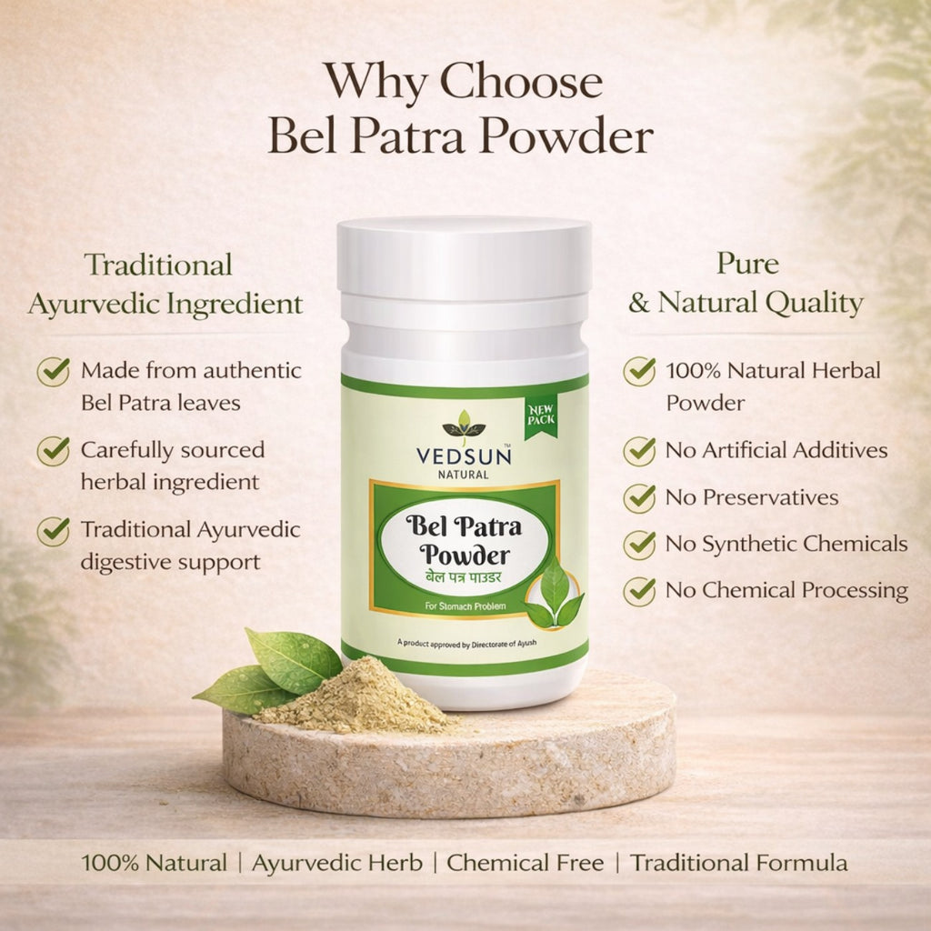 Vedsun Bel Patra Powder 100gm – 100% Pure Natural Powder for Pooja & Wellness Use