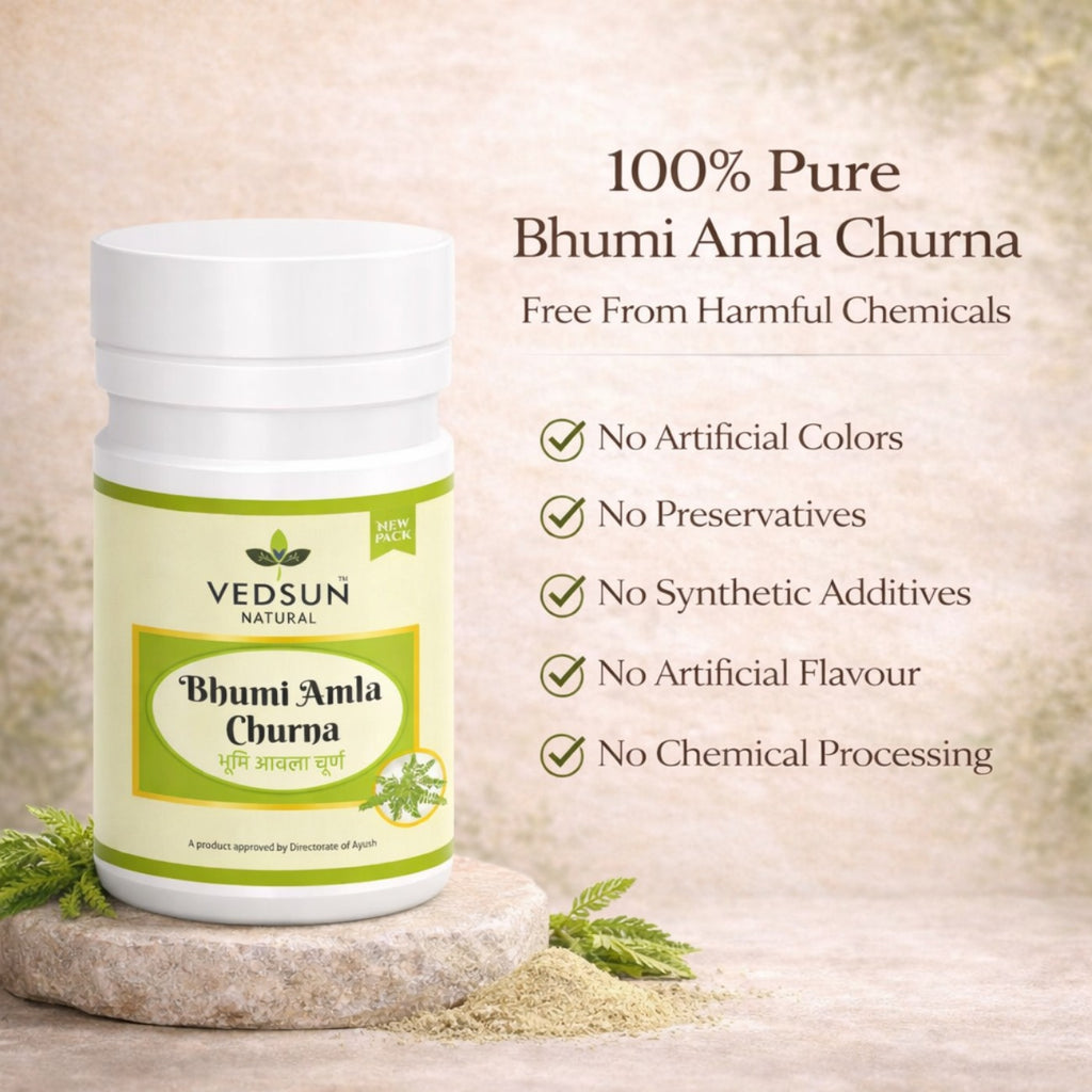 Bhumi Amla Churna by Vedsun – 100% Pure Bhui Amla Powder for Liver Detox & Health Support
