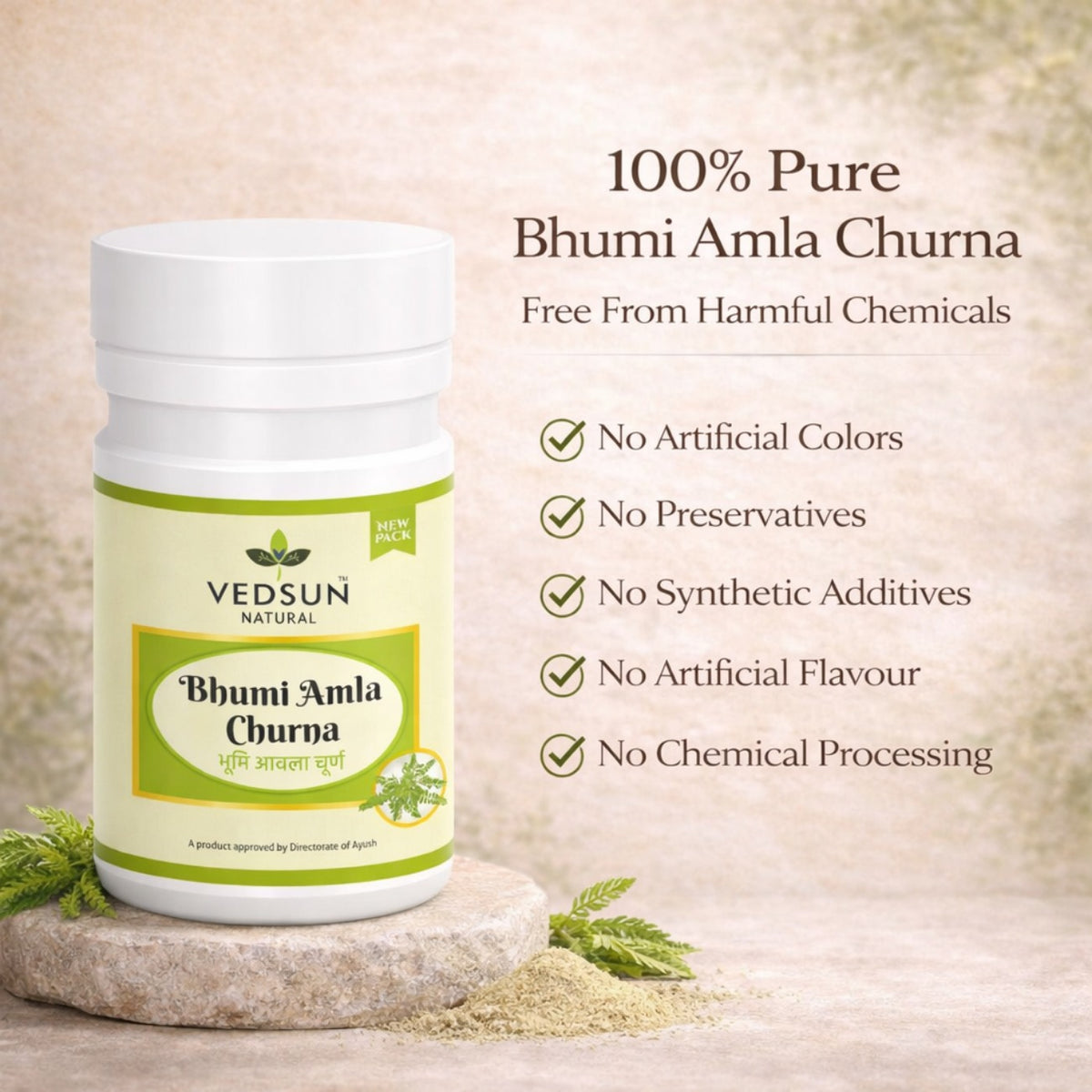 Bhumi Amla Churna by Vedsun – 100% Pure Bhui Amla Powder for Liver Detox & Health Support