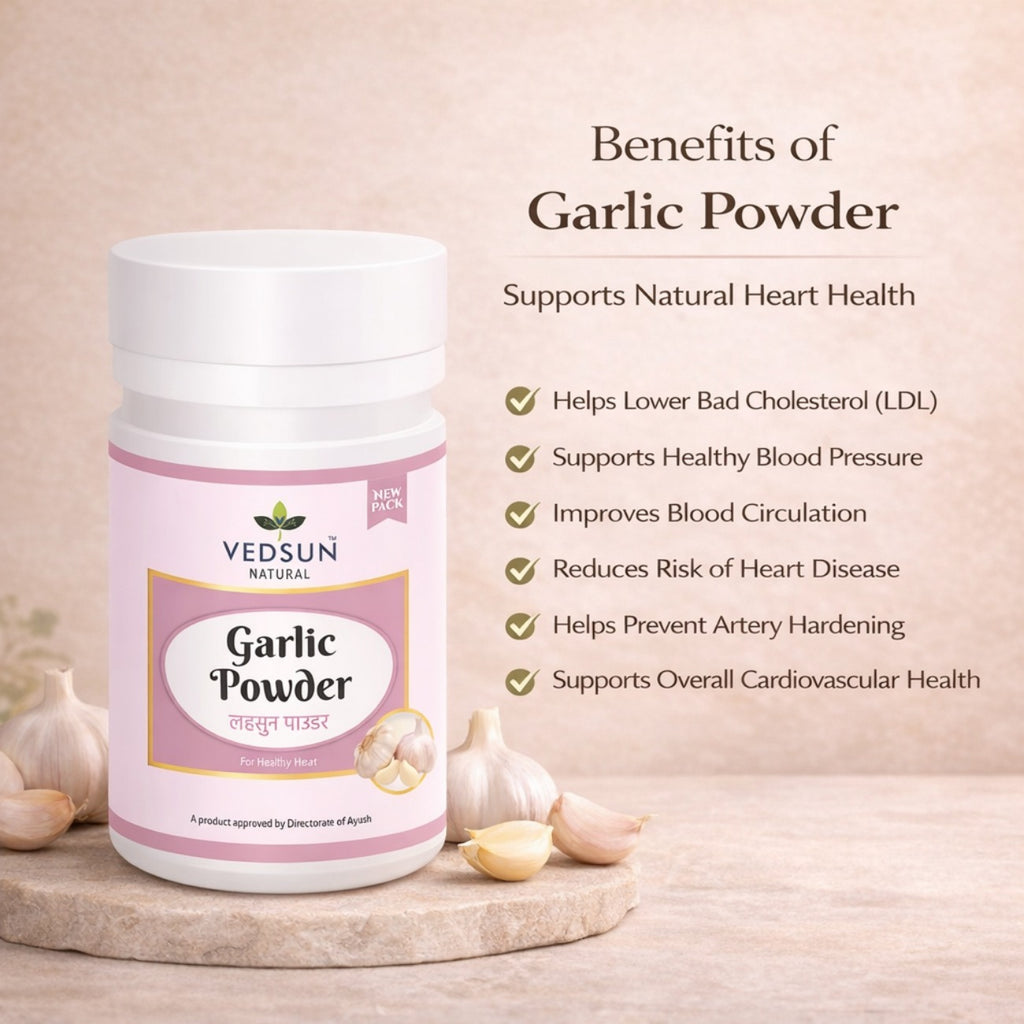 Garlic Powder by Vedsun – 100% Pure Lahsun Powder for Immunity & Digestive Support