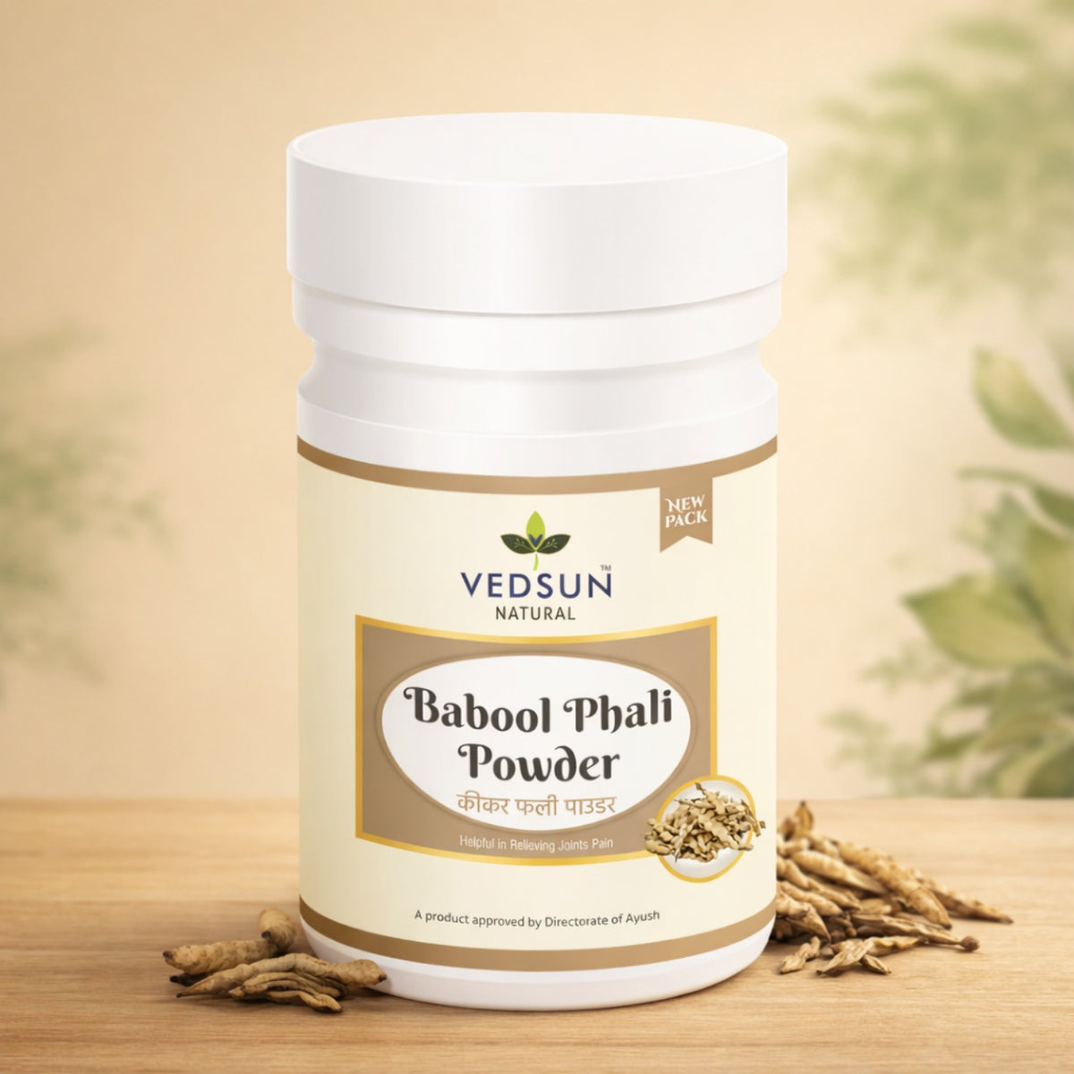 Babool Phali Powder by Vedsun – 100% Pure Acacia Powder for Teeth & Gum Care