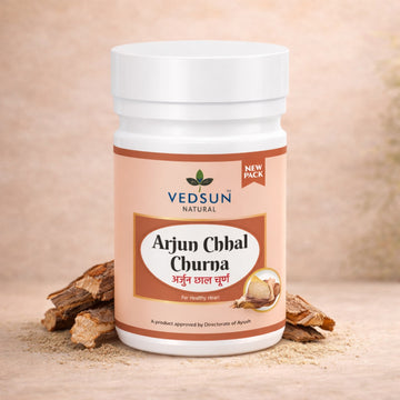 Arjun Chaal Churna 100gm by Vedsun – 100% Pure Arjuna Bark Powder for Cardiovascular & Heart Support