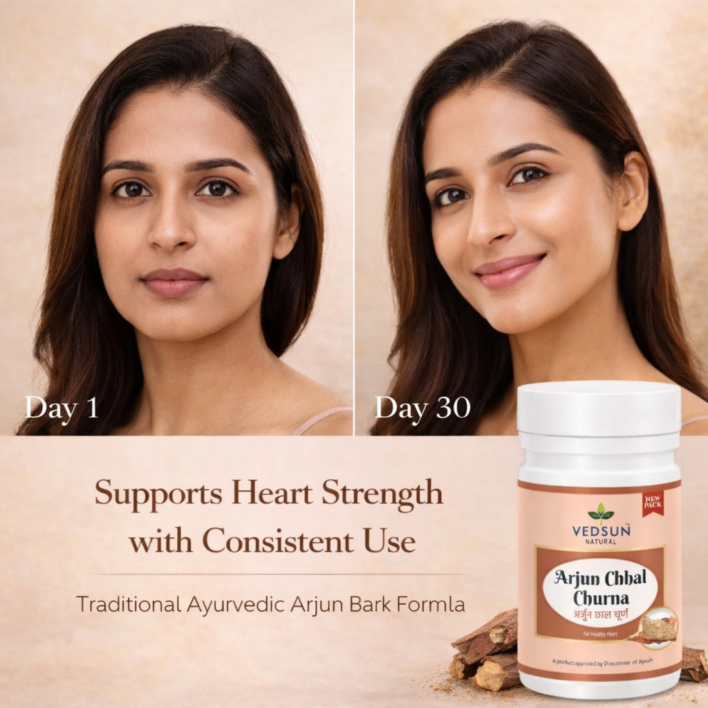 Arjun Chaal Churna 100gm by Vedsun – 100% Pure Arjuna Bark Powder for Cardiovascular & Heart Support
