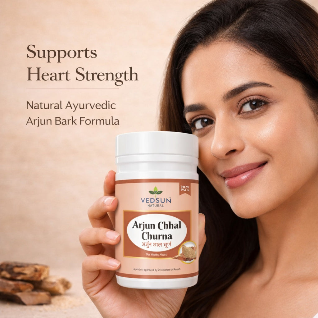 Arjun Chaal Churna 100gm by Vedsun – 100% Pure Arjuna Bark Powder for Cardiovascular & Heart Support