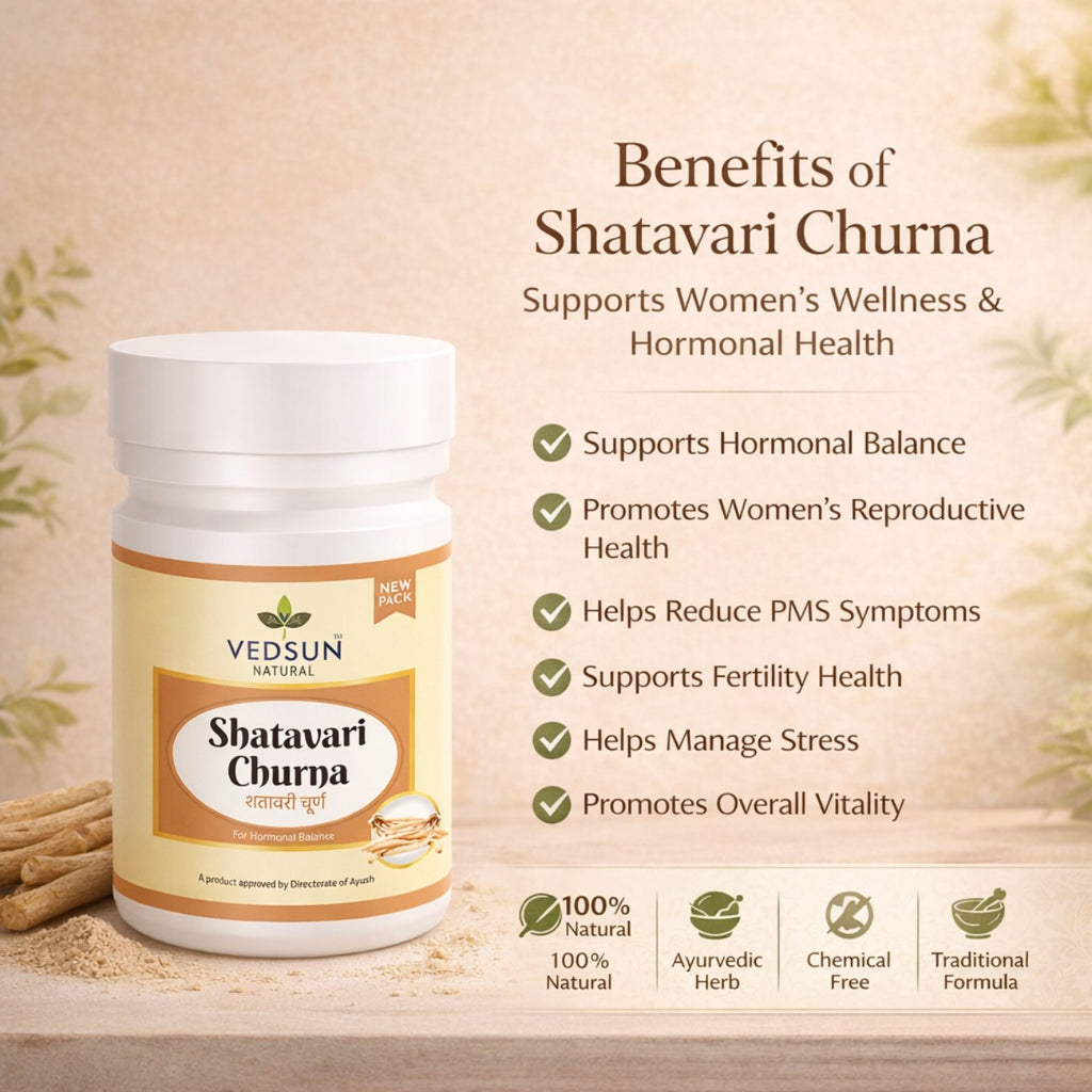 Shatavari Powder 100gm by Vedsun – 100% Pure Asparagus Racemosus Powder for Hormonal & Reproductive Wellness