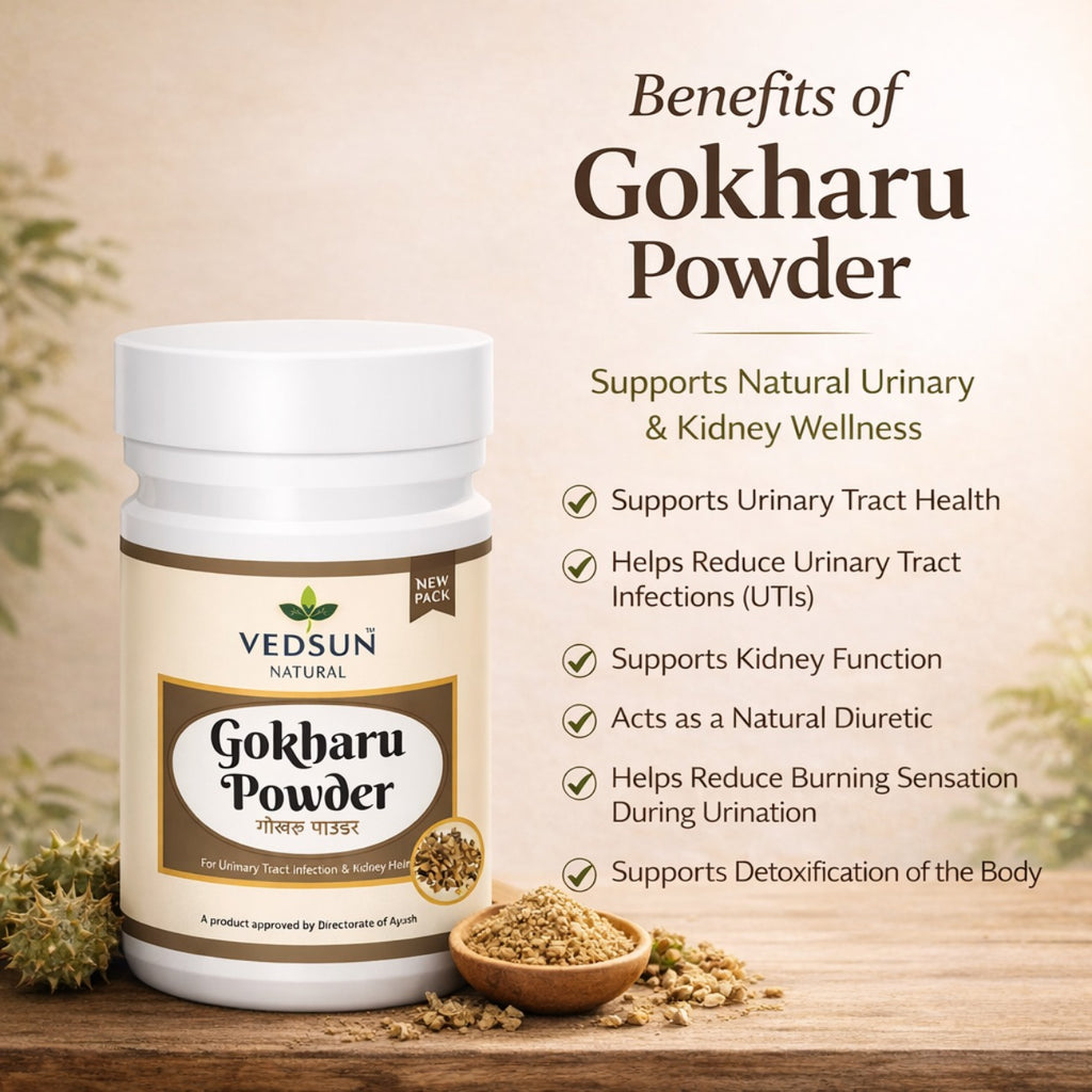 Gokharu Powder by Vedsun – 100% Pure Tribulus Terrestris Powder for Vitality & Urinary Health Support