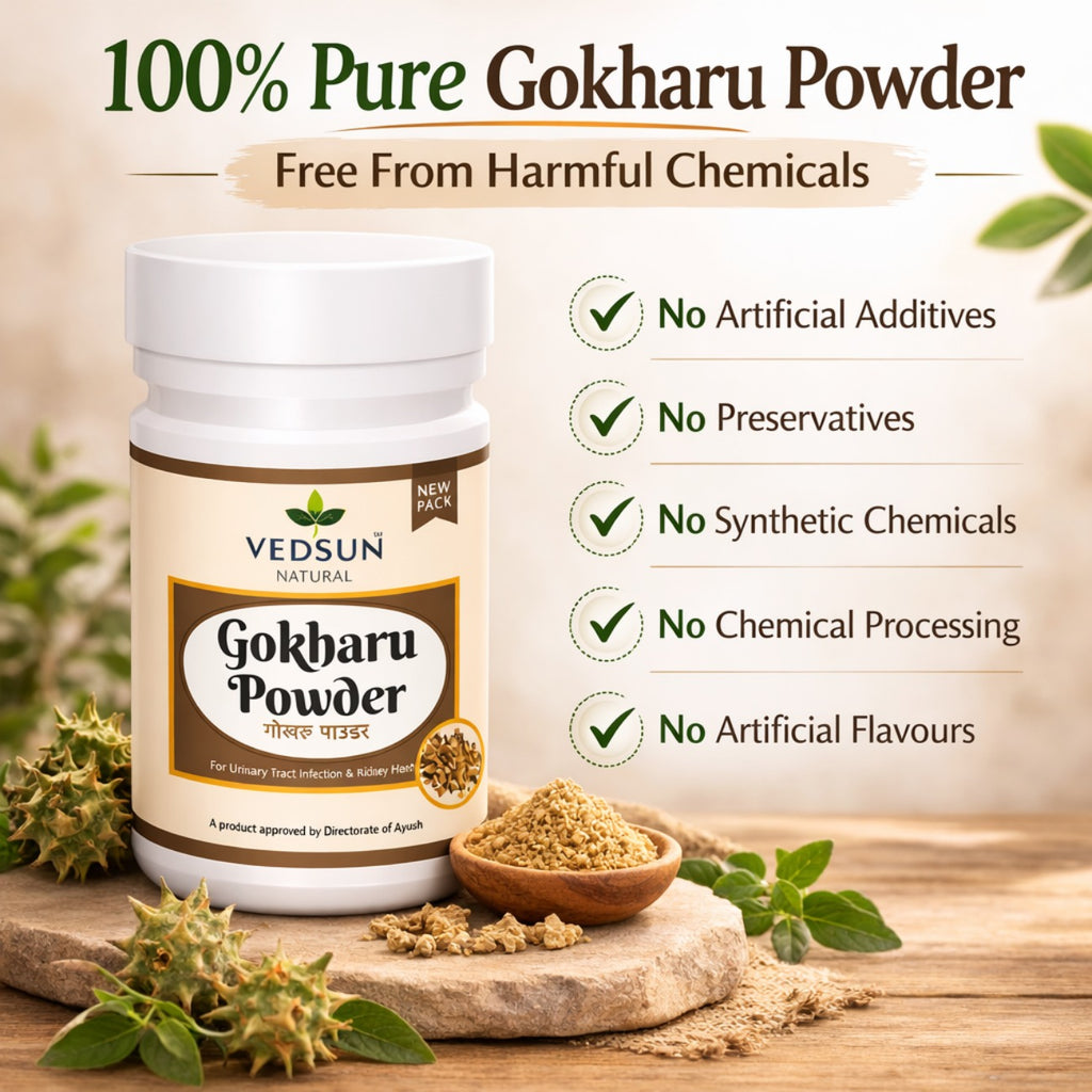Gokharu Powder by Vedsun – 100% Pure Tribulus Terrestris Powder for Vitality & Urinary Health Support
