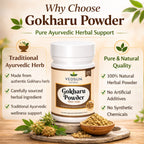 Gokharu Powder by Vedsun – 100% Pure Tribulus Terrestris Powder for Vitality & Urinary Health Support