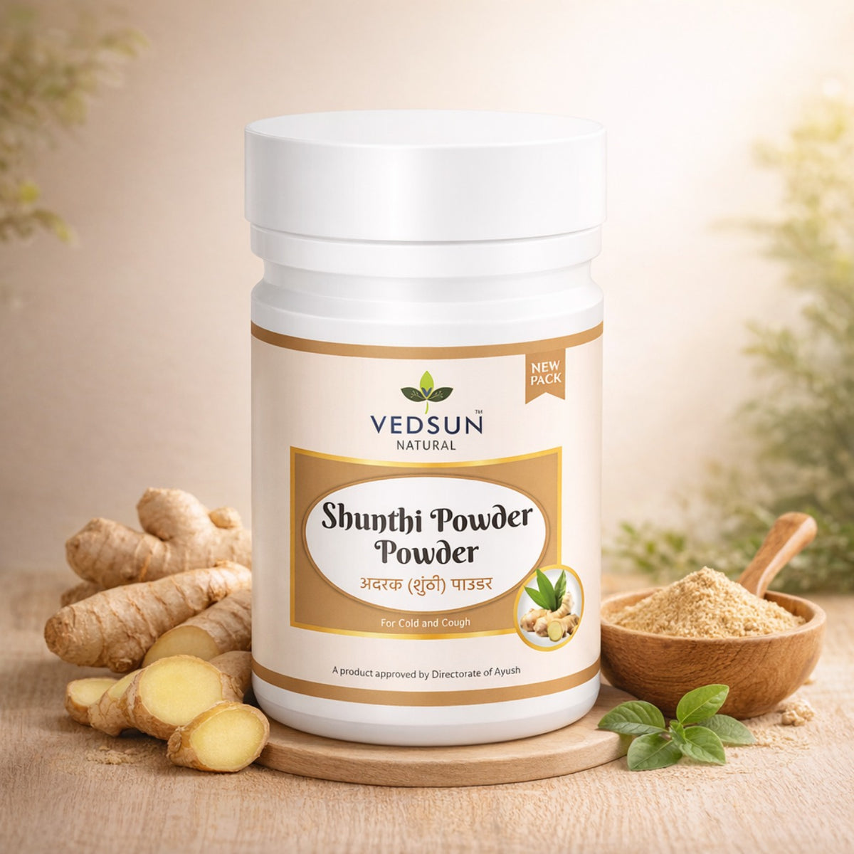 Shunthi Powder by Vedsun – 100% Pure Dry Ginger (Sonth) Powder for Digestion & Immunity