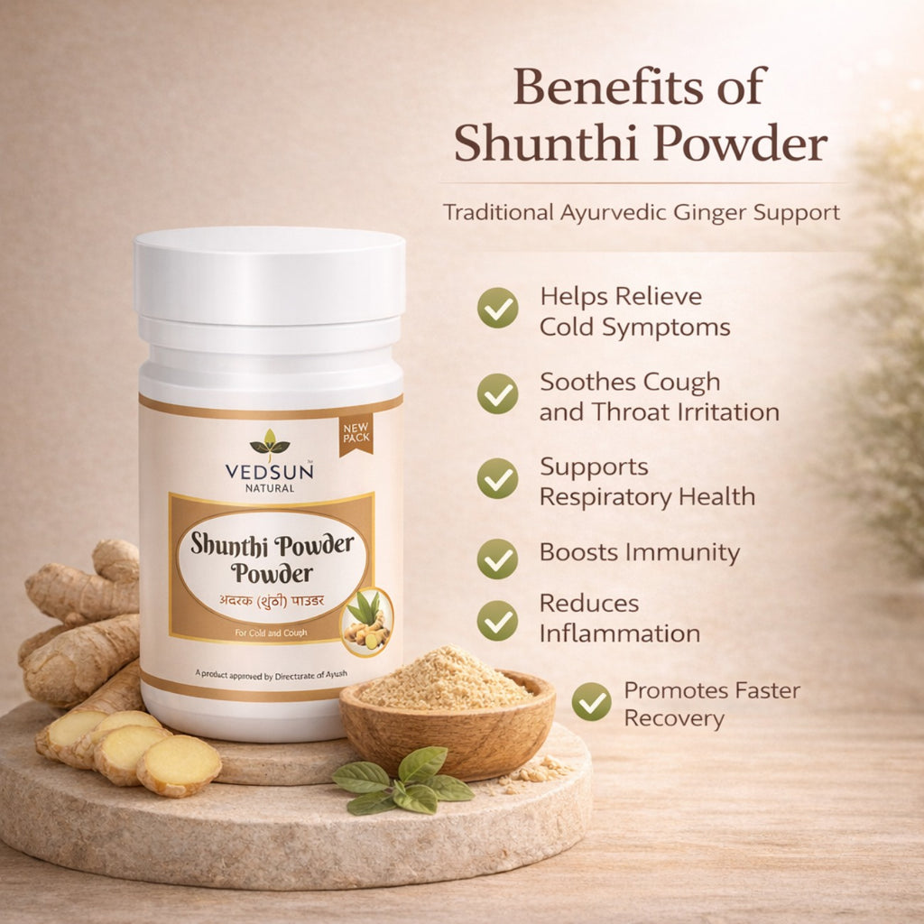 Shunthi Powder by Vedsun – 100% Pure Dry Ginger (Sonth) Powder for Digestion & Immunity