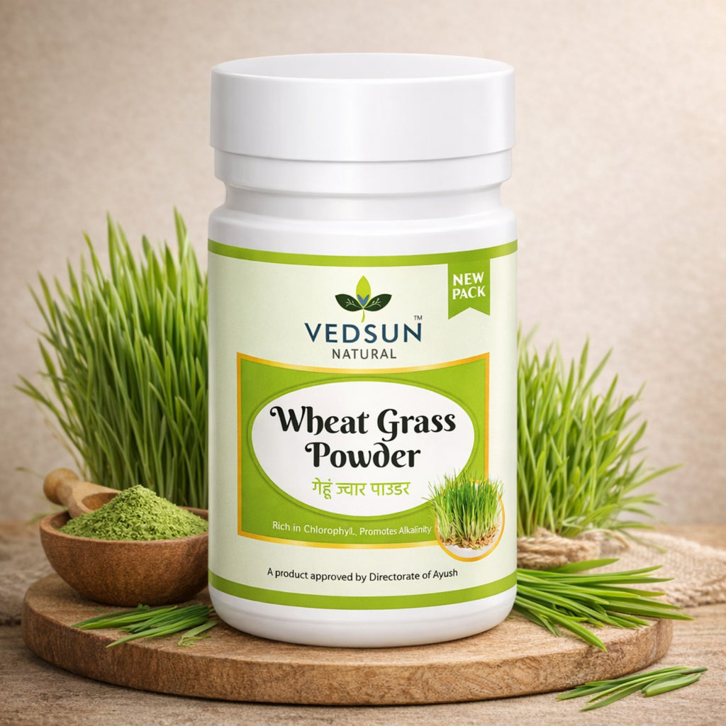 Wheat Grass Powder 100gm by Vedsun – 100% Pure Triticum Aestivum Superfood for Detox & Health Support