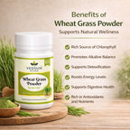 Wheat Grass Powder 100gm by Vedsun – 100% Pure Triticum Aestivum Superfood for Detox & Health Support