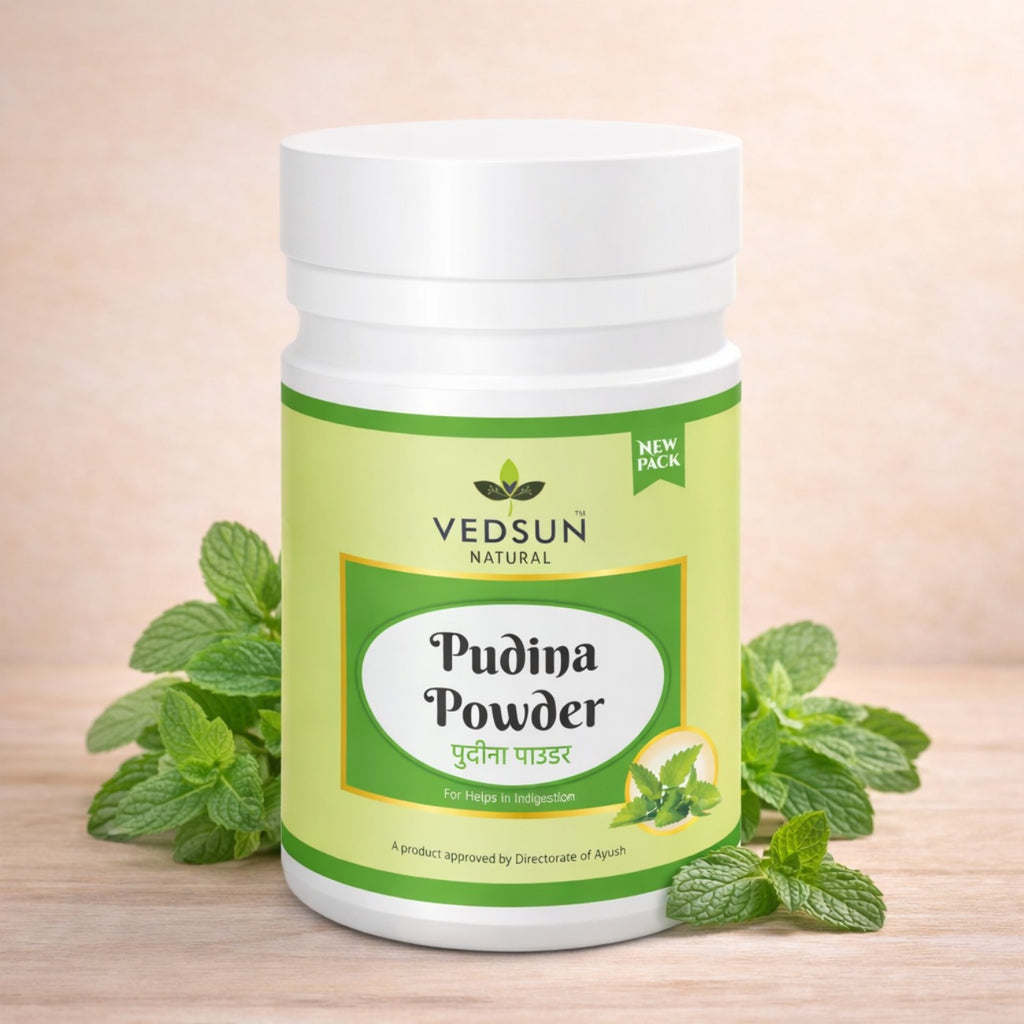 Pudina Powder by Vedsun – 100% Pure Mentha Spicata Powder for Digestion & Refreshment