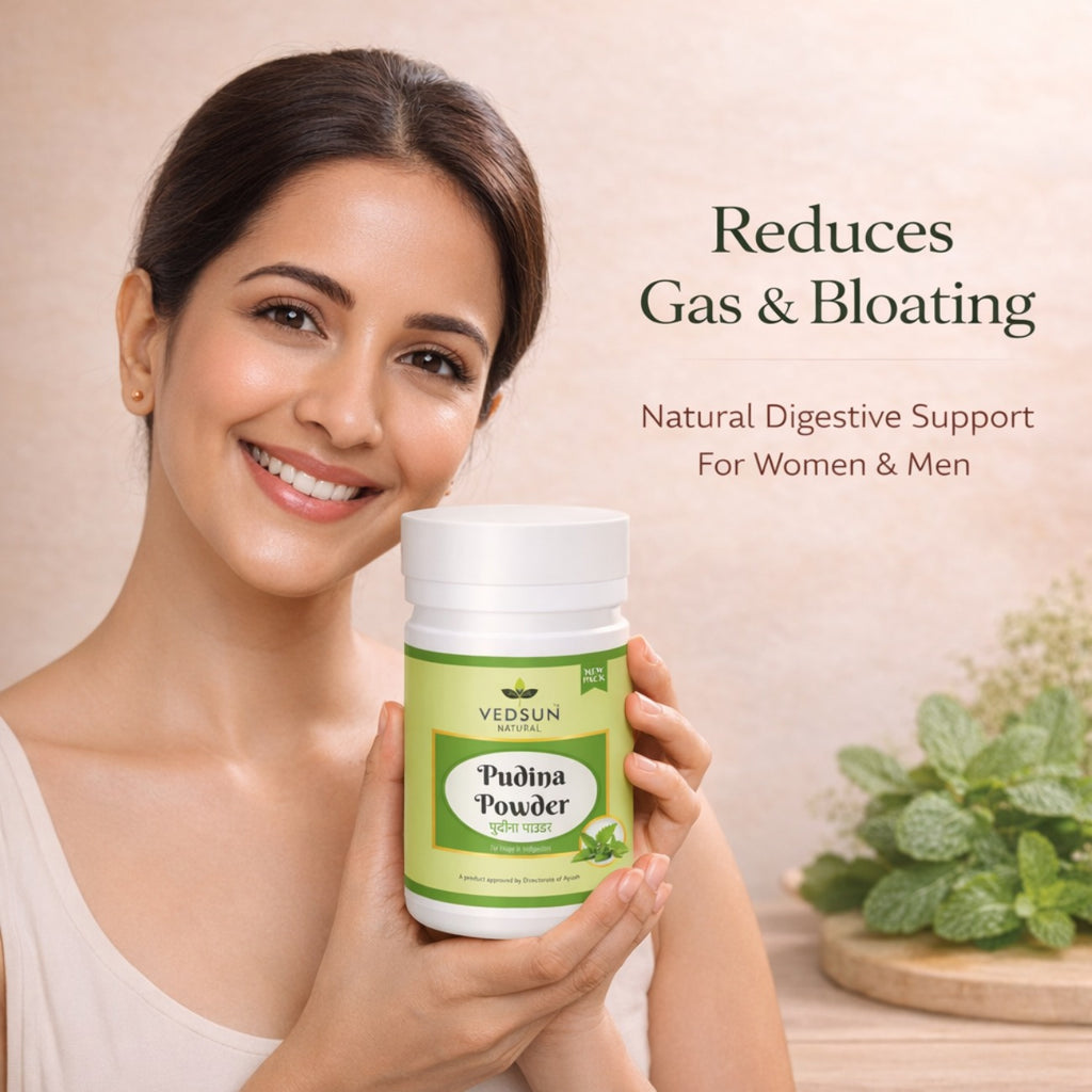 Pudina Powder by Vedsun – 100% Pure Mentha Spicata Powder for Digestion & Refreshment