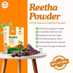 Reetha Powder – Pure Soapnut for Hair Wash, Dandruff Control & Scalp Health