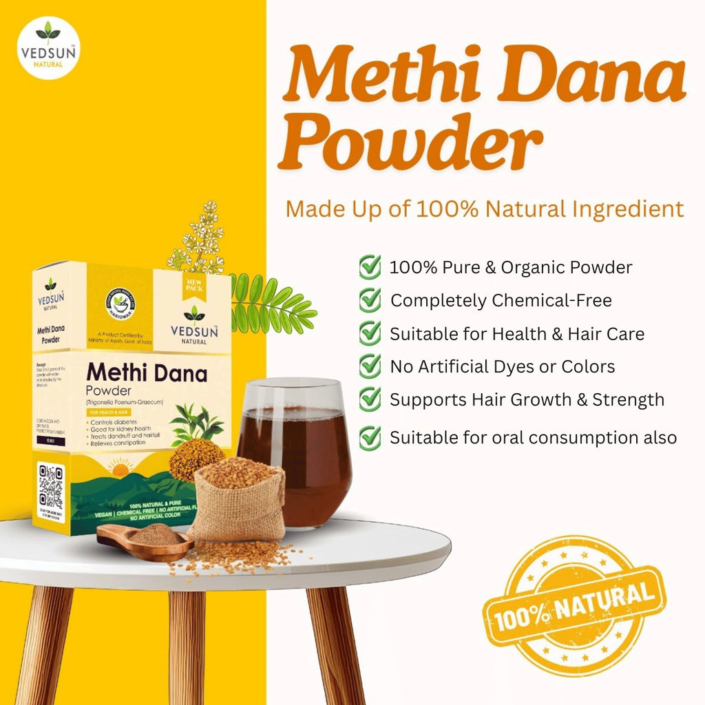 Methi Dana Powder – Pure Natural Fenugreek for Hair & Health Care