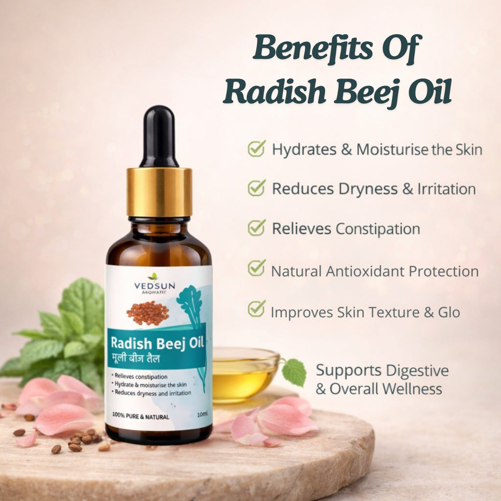 Radish Seed Oil by Vedsun – 100% Pure Mooli Beej Oil for Hair Growth, Hair Fall & Dandruff Control